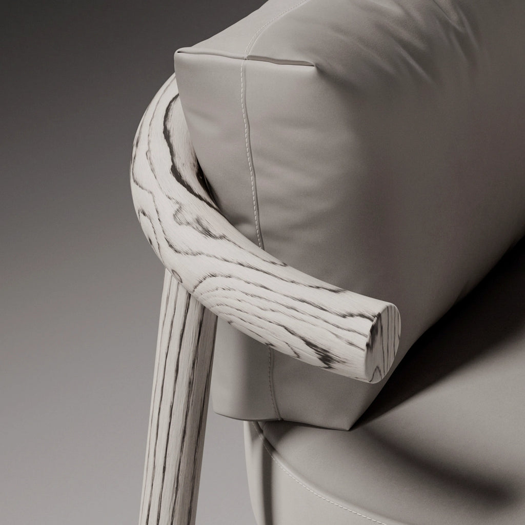 Sottsass White Dyed Wood Veneer PBR Texture - Example Scene Visualization | Superellipse