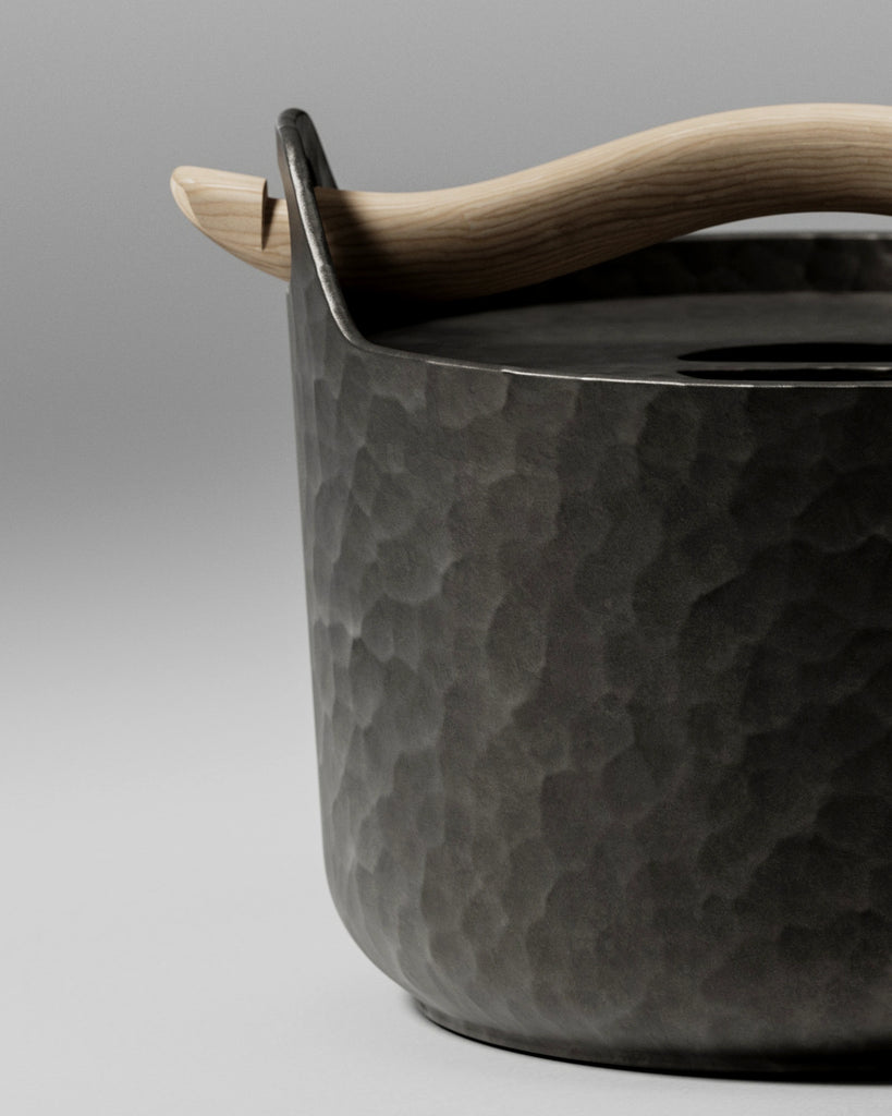 Hammered Cast Iron Metal PBR Texture - Example Scene Visualization | Superellipse