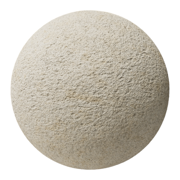 Moca Creme Bush Hammered Limestone PBR Texture - Sphere Swatch Preview | Superellipse