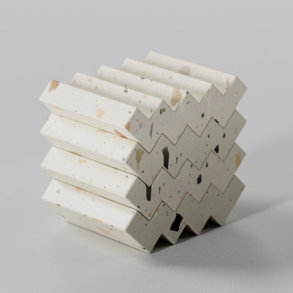 Off White Multicoloured Ceramic Terrazzo PBR Texture - Example Scene Visualization | Superellipse