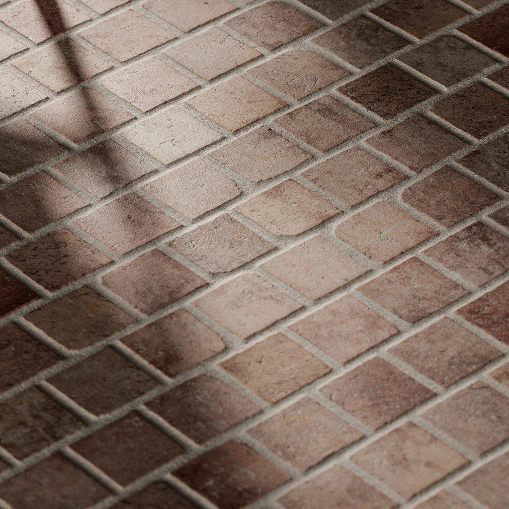 Mediterranean Terracotta Large Square Tiles PBR Texture - Example Scene Visualization | Superellipse