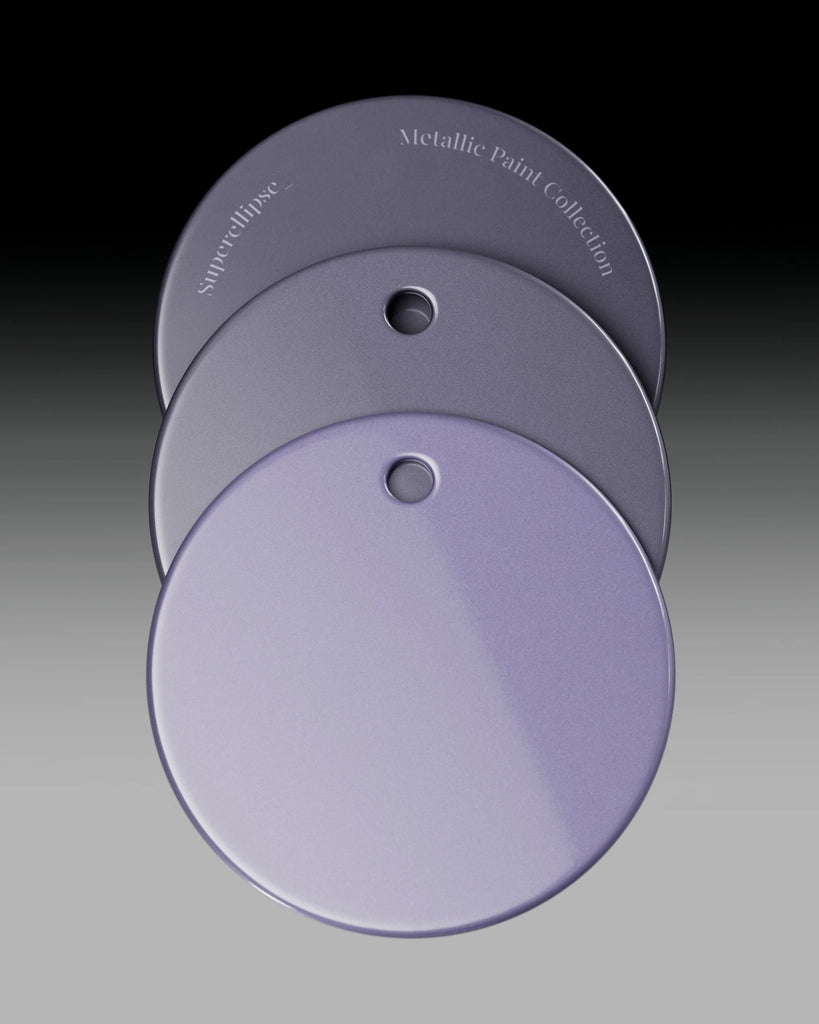 Muted Violet Metallic Gloss Paint PBR Texture - Example Scene Visualization | Superellipse