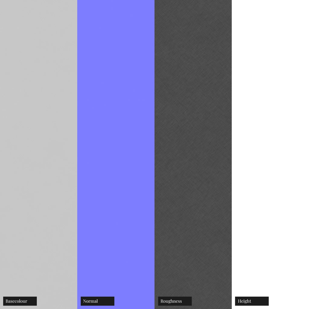 Fine Crosshatch Brushed Silver Metal PBR Texture - Example Scene Visualization | Superellipse