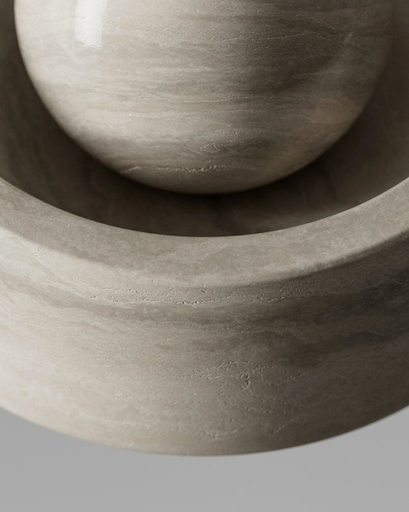 Polished Travertine Unfilled PBR Texture - Example Scene Visualization | Superellipse