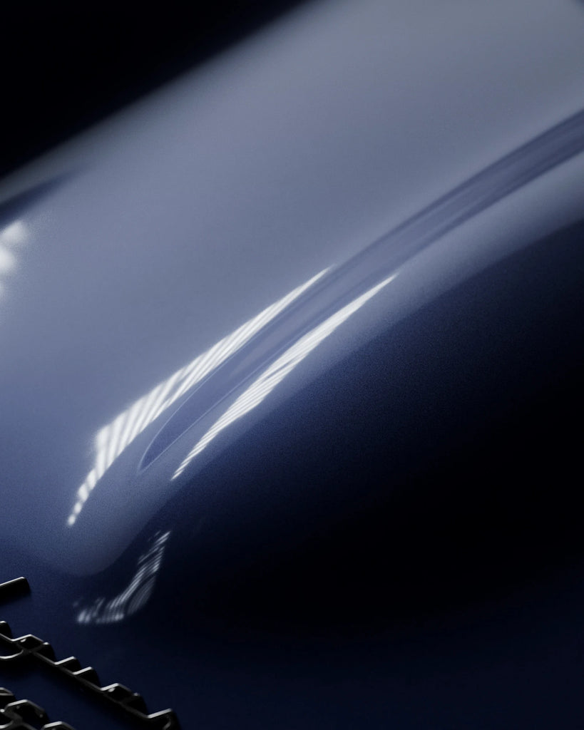 Sapphire Blue Metallic Gloss Paint PBR Texture - Example Scene Visualization | Superellipse