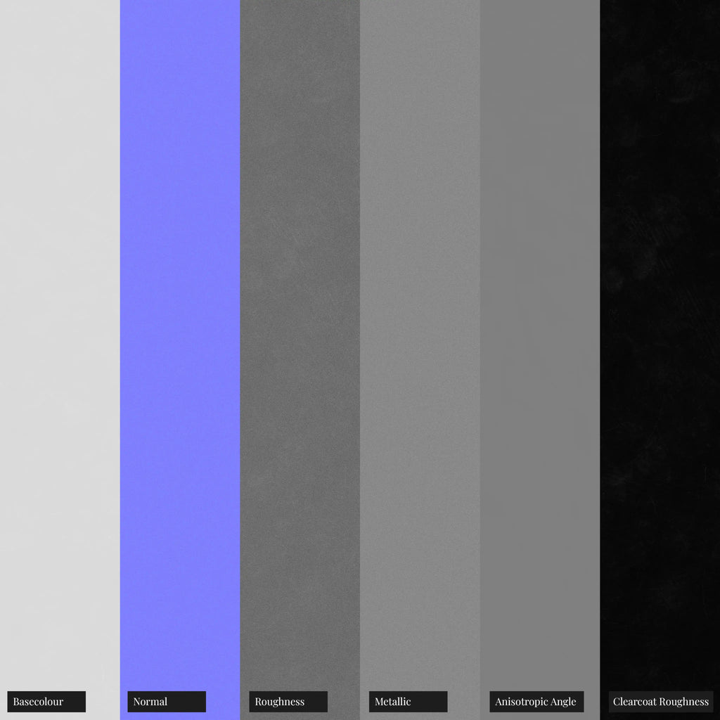 Alpine White Metallic Gloss Paint PBR Texture - Example Scene Visualization | Superellipse