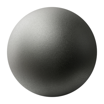 Sandblasted Matte Tungsten Metal PBR Texture - Sphere Swatch Preview | Superellipse