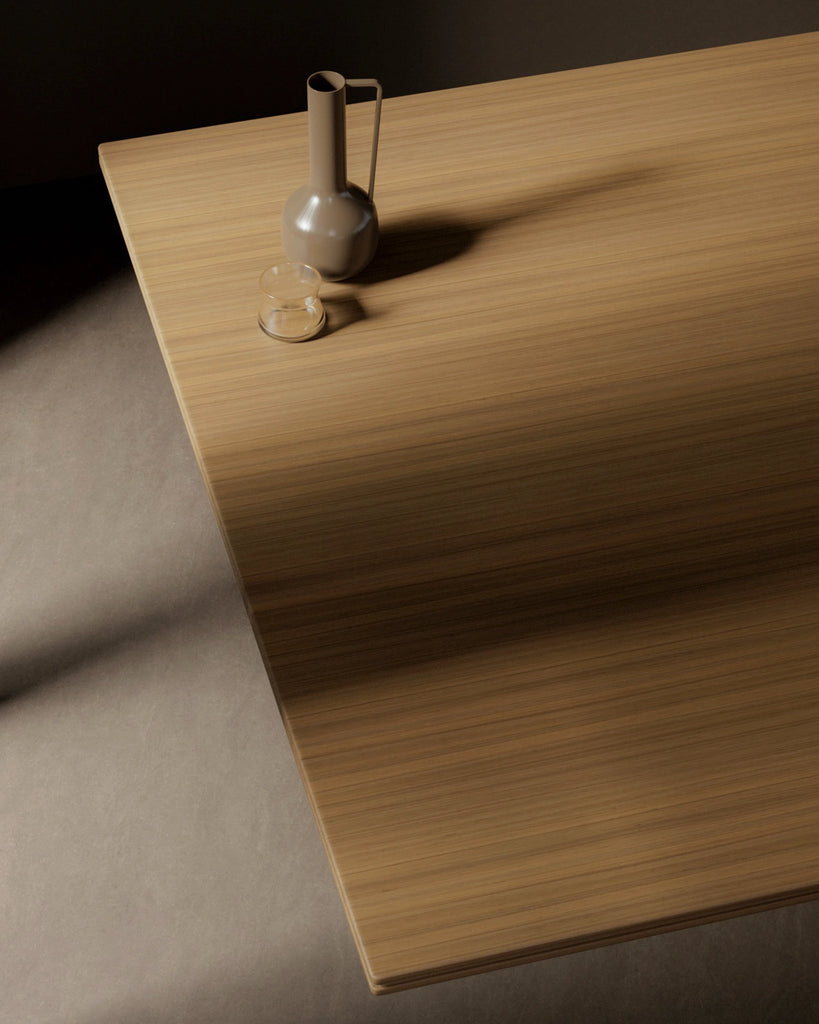 Oak Slip Matched Veneer Natural Finish Wood PBR Texture - Example Scene Visualization | Superellipse