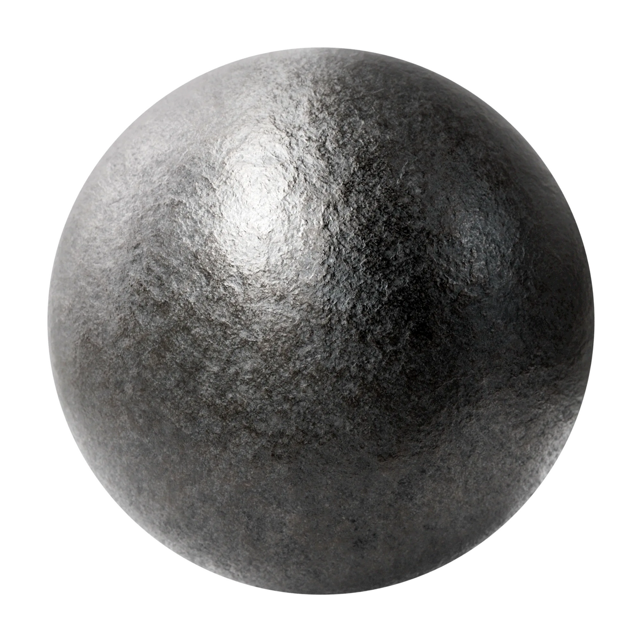 Rustic Industrial Cast Iron Metal 02 PBR Texture - Sphere Swatch Preview | Superellipse