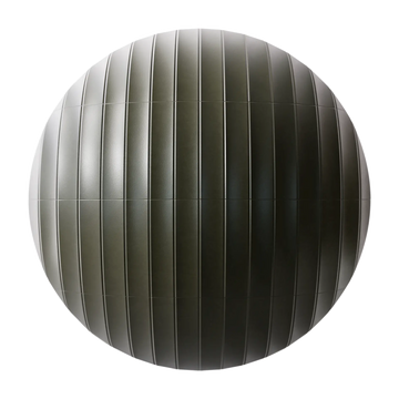Fluted Forrest Green Textured Tile PBR Texture - Sphere Swatch Preview | Superellipse