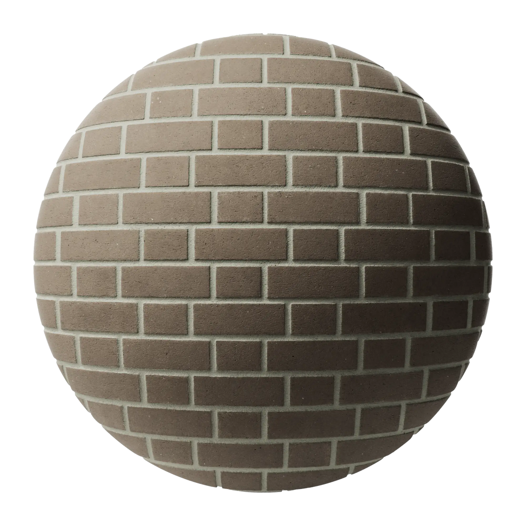 Sable Clay Smooth Flemish Bond Brick PBR Texture - Sphere Swatch Preview | Superellipse