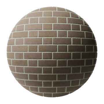 Sable Clay Smooth Flemish Bond Brick PBR Texture - Sphere Swatch Preview | Superellipse
