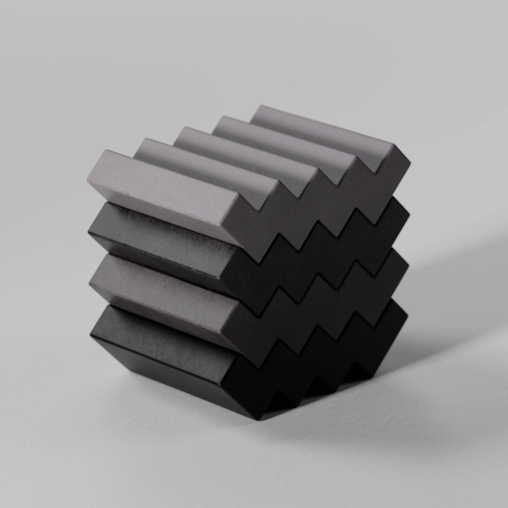 Black Pigmented Cast Concrete PBR Texture - Example Scene Visualization | Superellipse