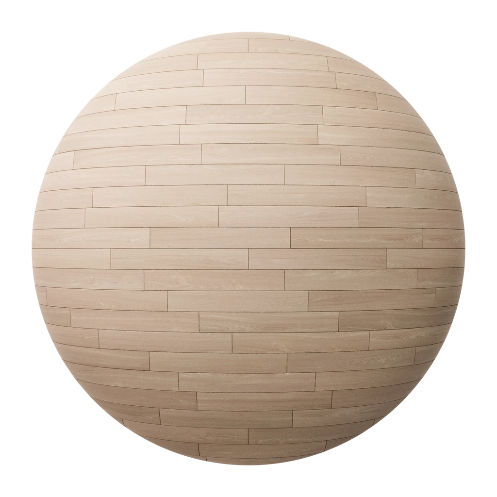 Beech Staggered Wood Floor PBR Texture - Sphere Swatch Preview | Superellipse