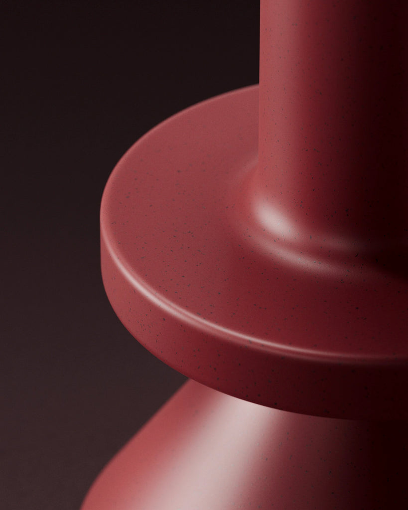 Dark Speckled Winery Red Plastic PBR Texture - Example Scene Visualization | Superellipse