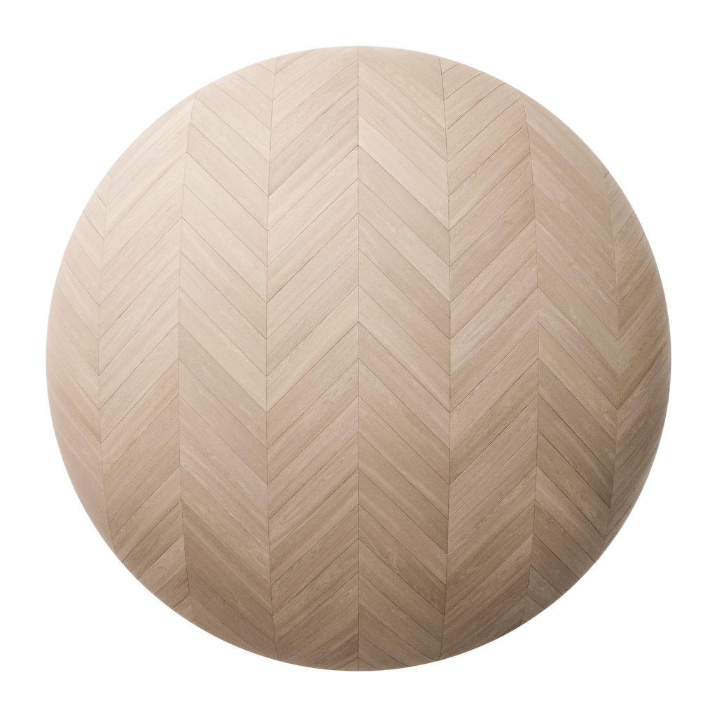 Beech Chevron Parquet Wood Floor PBR Texture - Sphere Swatch Preview | Superellipse