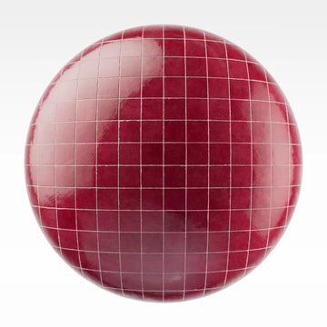 Zellige Mulberry Square Tile PBR Texture - Sphere Swatch Preview | Superellipse