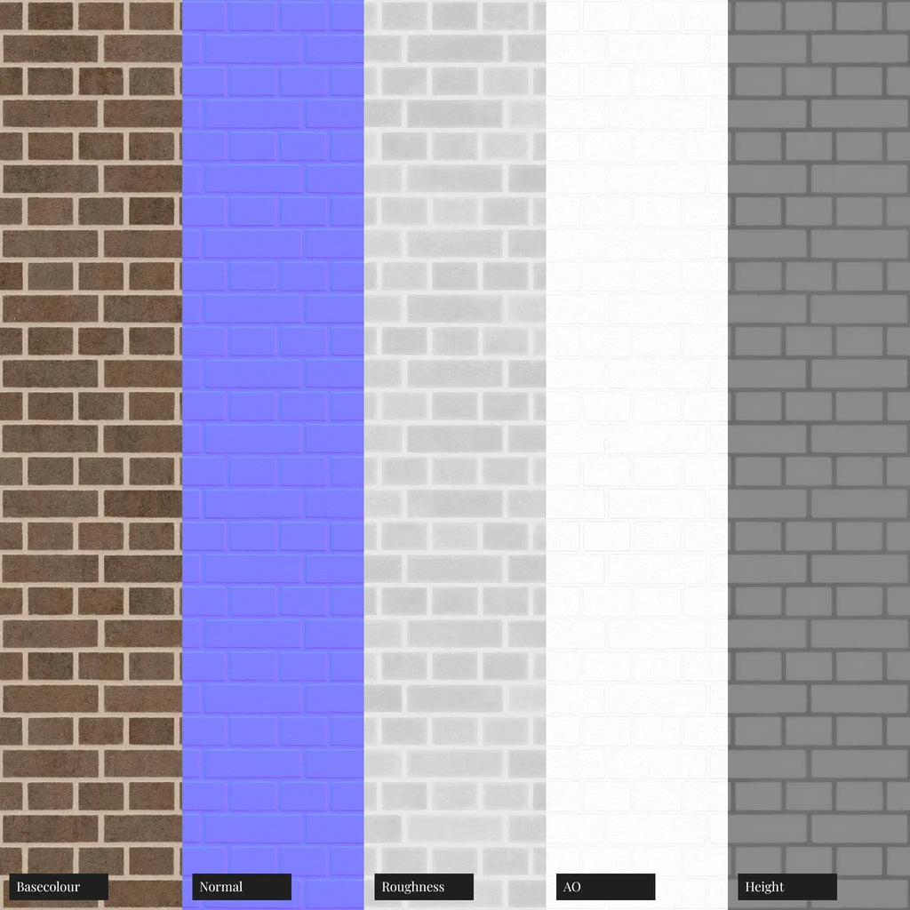 Yorkshire Clinker Wirecut Brick English Bond PBR Texture - Example Scene Visualization | Superellipse