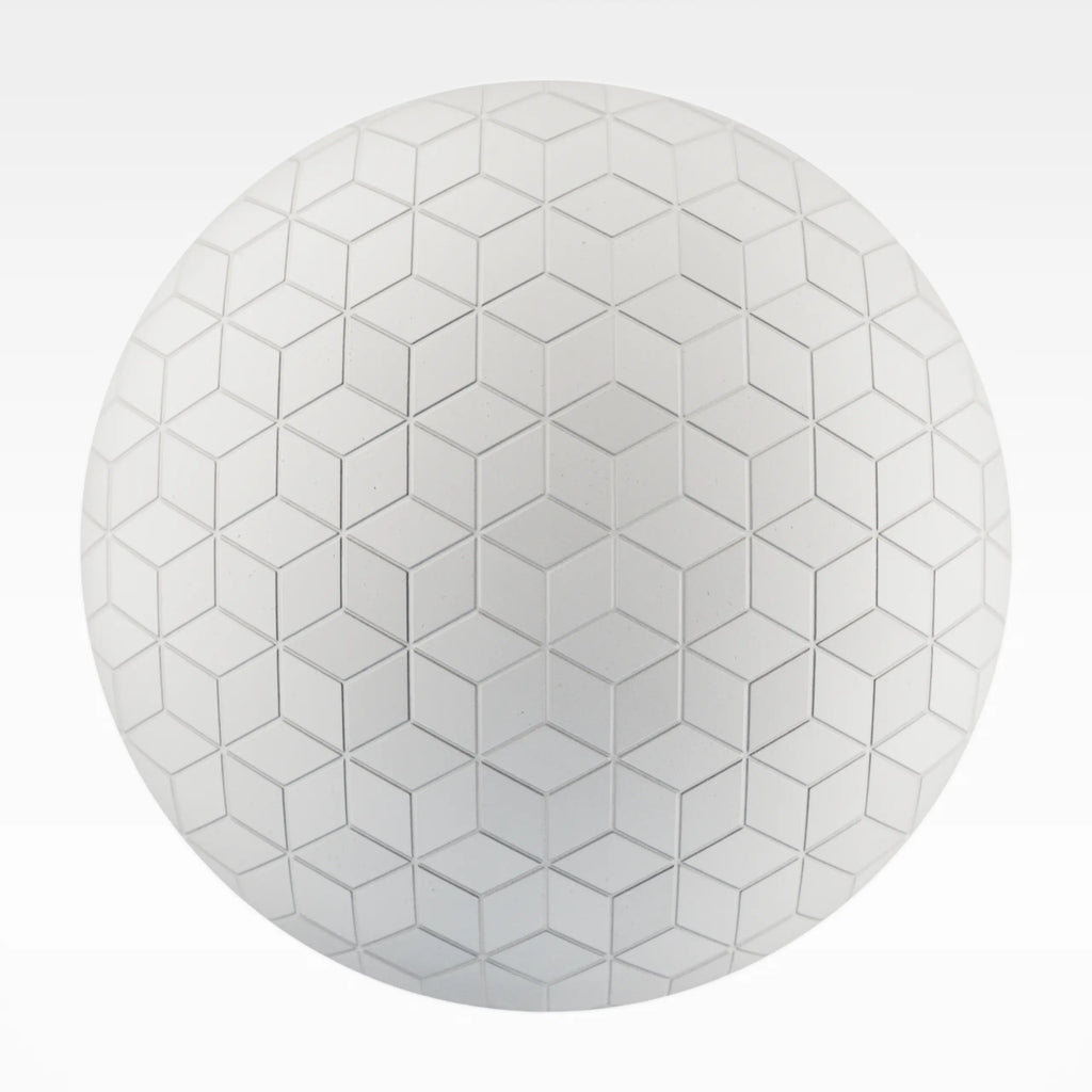 Diamond Matte Cotton White Tile PBR Texture - Sphere Swatch Preview | Superellipse