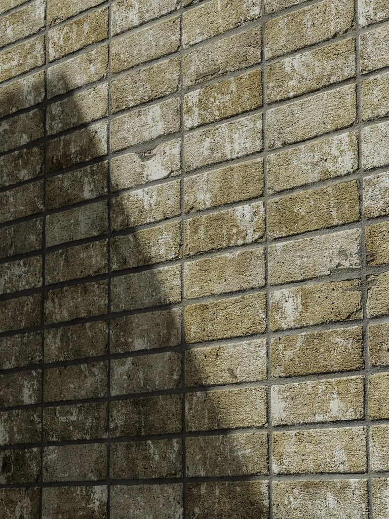Rustic Cottage Stack Bond Buff Brick PBR Texture - Example Scene Visualization | Superellipse