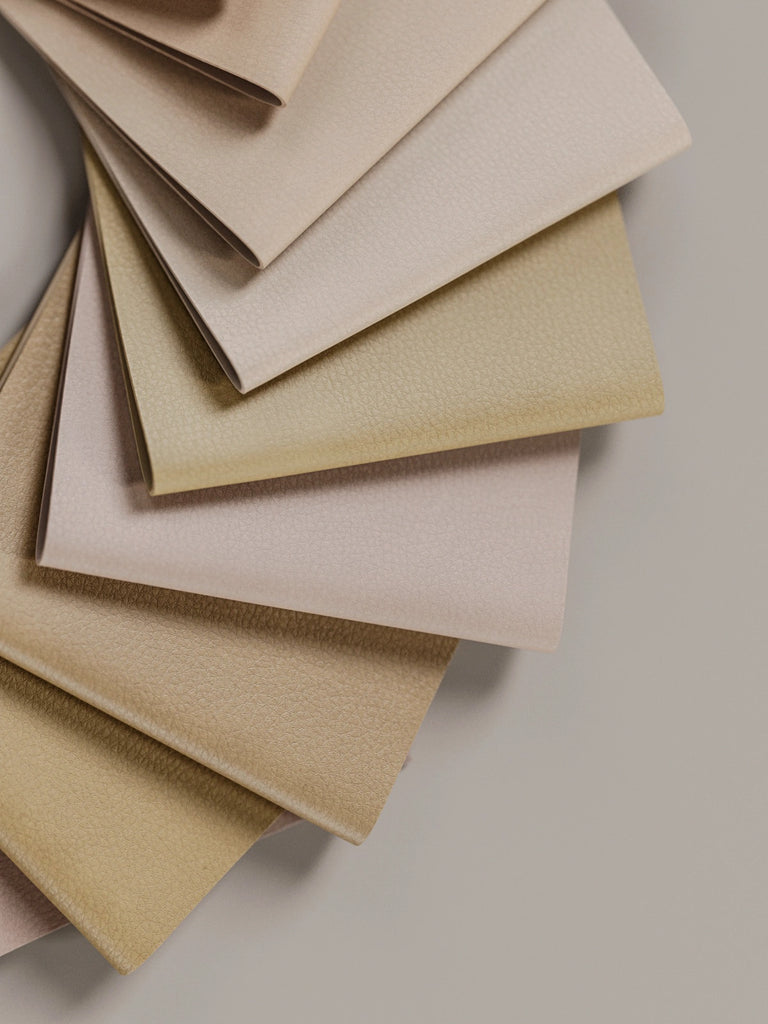 Mycelium Leather Large Grain Terra Brown PBR Texture - Example Scene Visualization | Superellipse