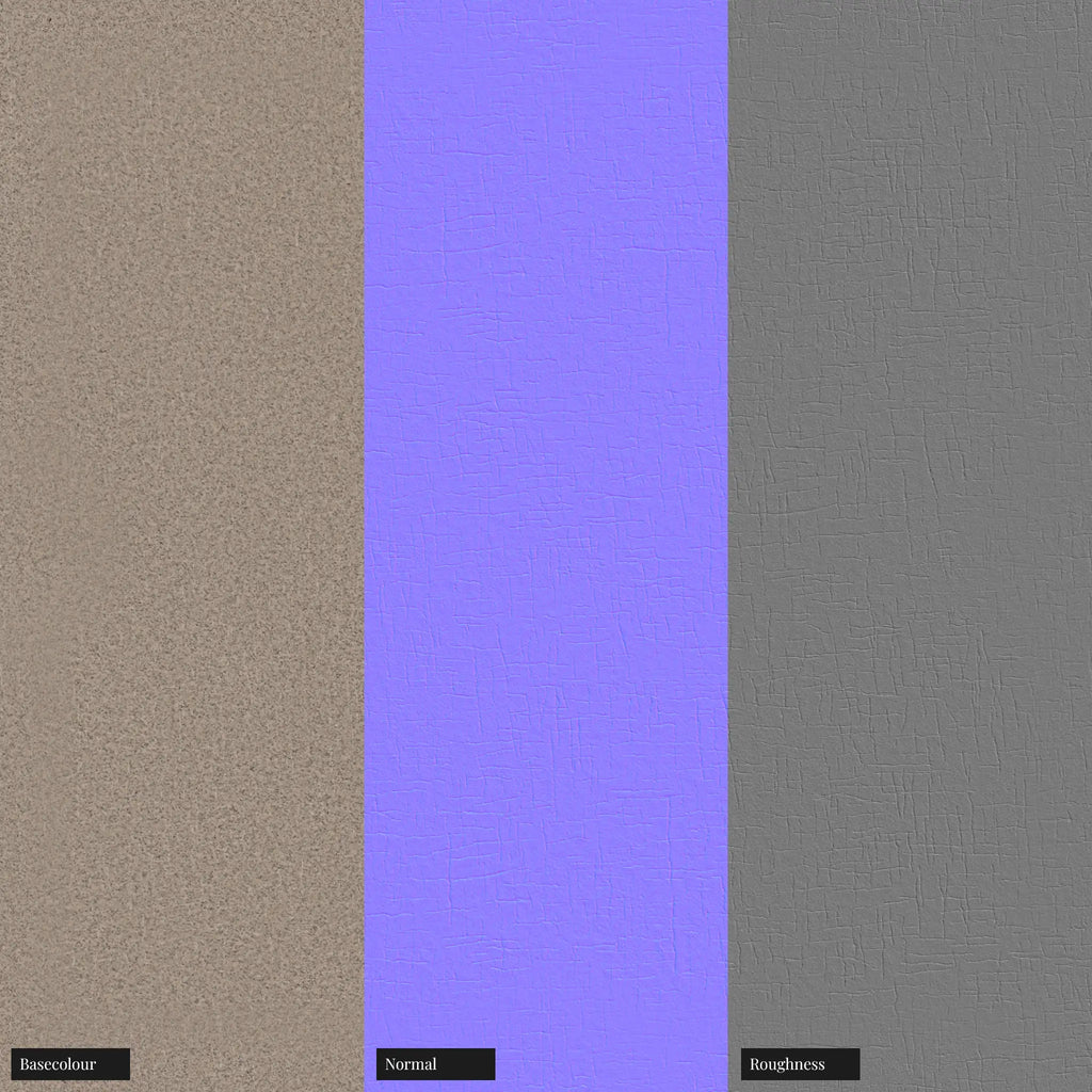 Mycelium Leather Cork Grain Taupe PBR Texture - Example Scene Visualization | Superellipse