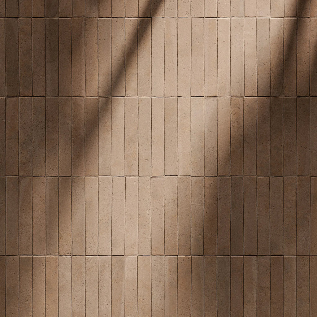 Terracotta Dusted Clay Slim Tiles PBR Texture - Example Scene Visualization | Superellipse