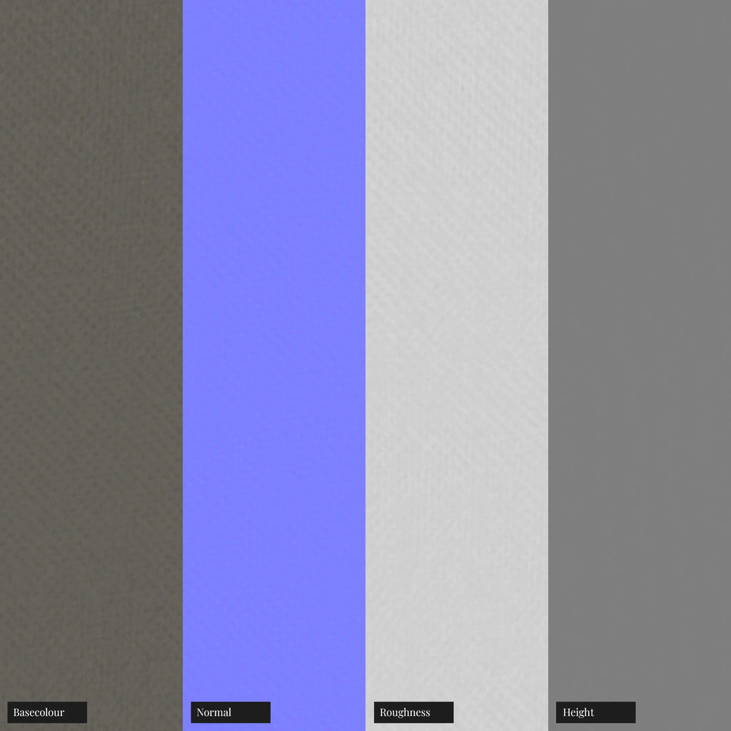 Strathmore Grandee Charcoal Gray Paper PBR Texture - Example Scene Visualization | Superellipse