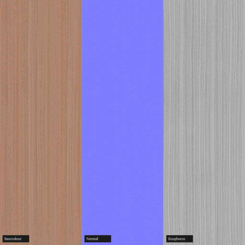 Beech Rift Sawn Veneer Wood PBR Texture - Example Scene Visualization | Superellipse