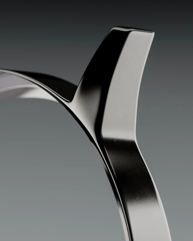 Polished As Cast Steel Metal PBR Texture - Example Scene Visualization | Superellipse