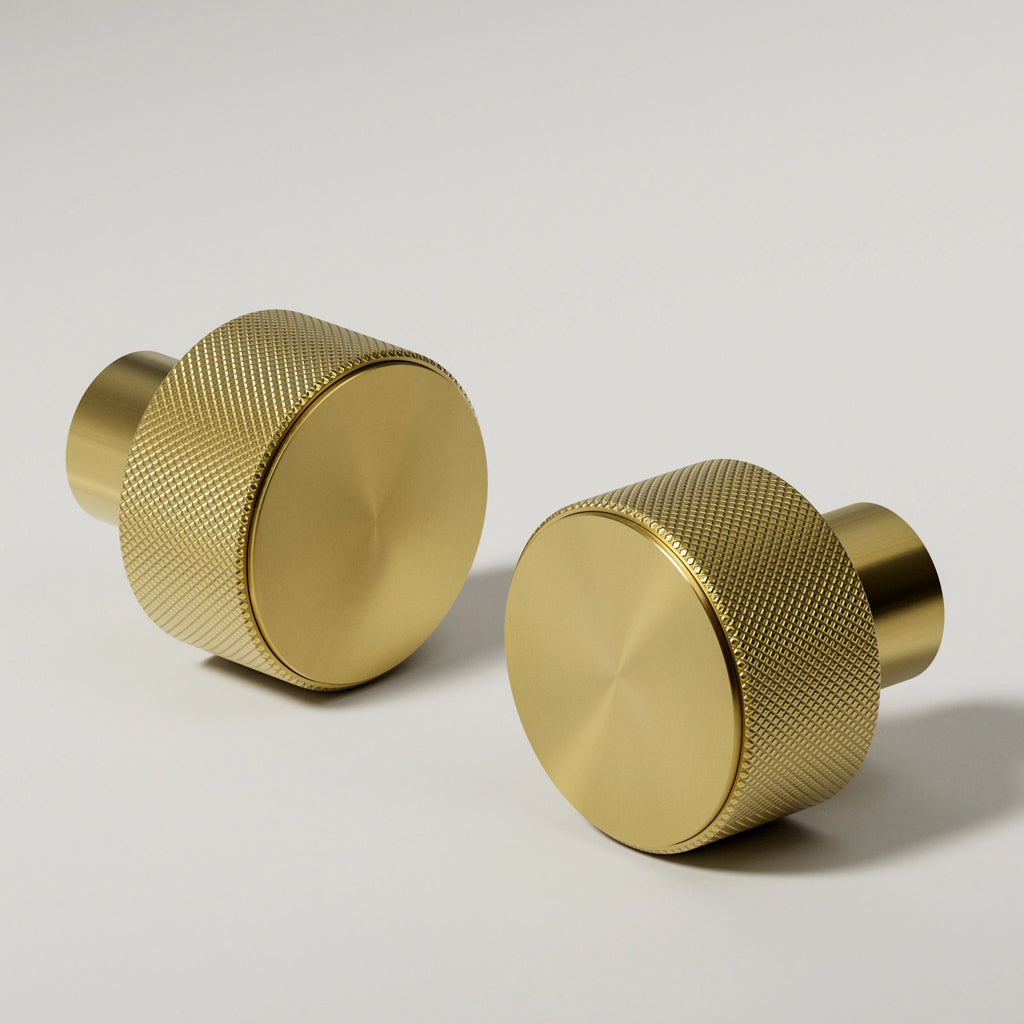 Diamond Concave Knurled Brass Metal PBR Texture - Example Scene Visualization | Superellipse