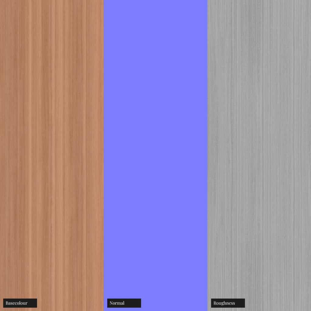 Red Oak Rift Sawn Veneer Wood PBR Texture - Example Scene Visualization | Superellipse