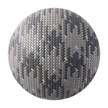 Frost Grey Braided Cord PBR Texture - Sphere Swatch Preview | Superellipse