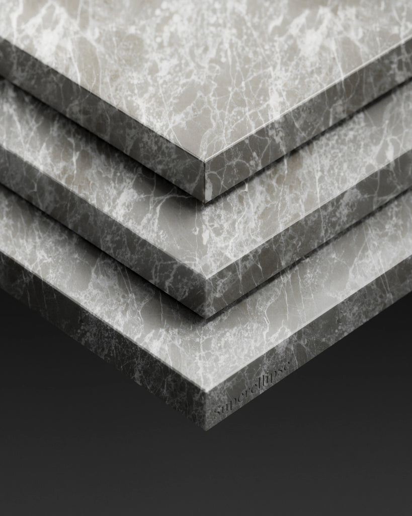 Honed Ash Grey Marble Slab PBR Texture - Example Scene Visualization | Superellipse