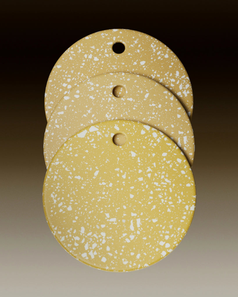 Dandelion Yellow Terrazzo Plastic PBR Texture - Example Scene Visualization | Superellipse