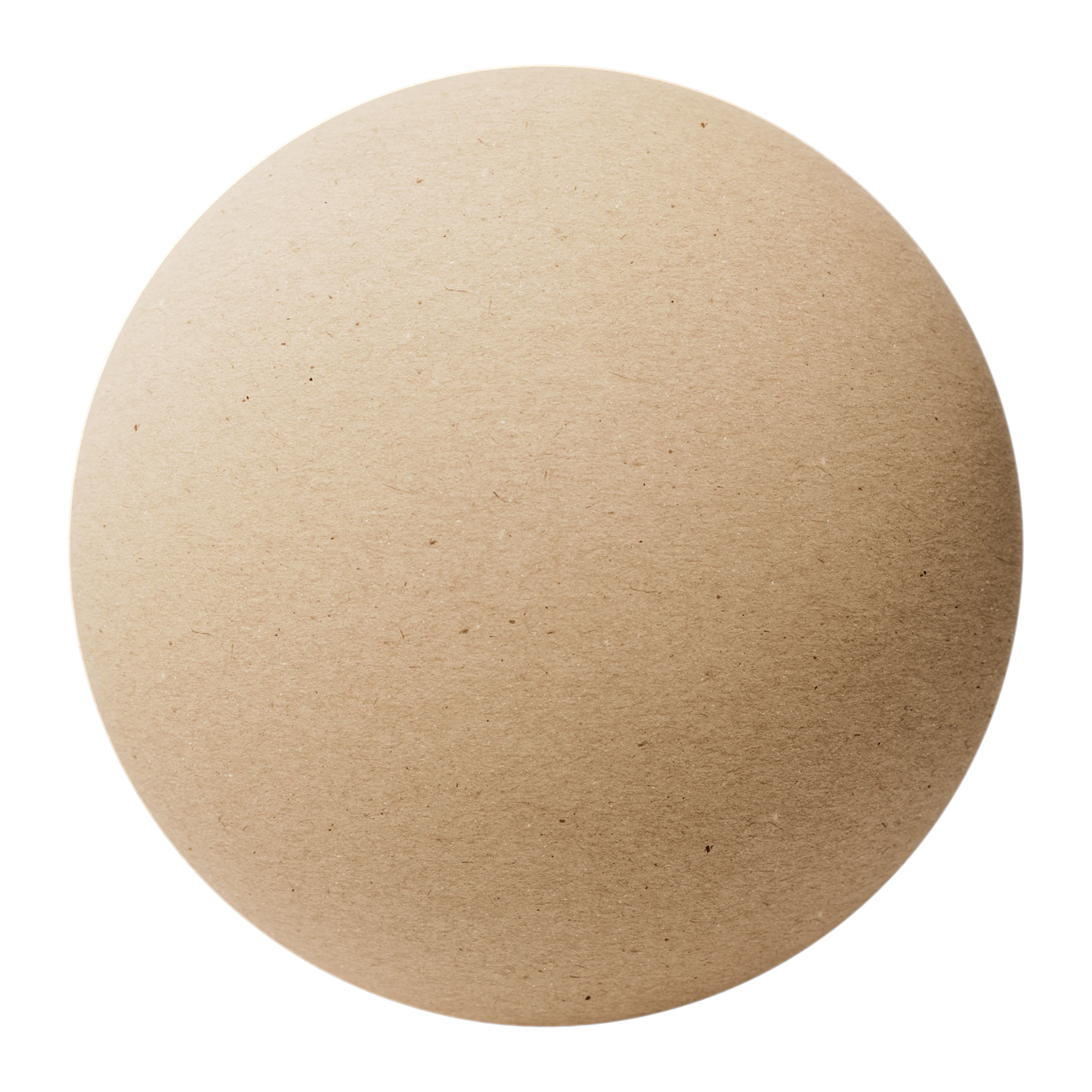 Natural Finish Beige Kraft Paper PBR Texture - Sphere Swatch Preview | Superellipse