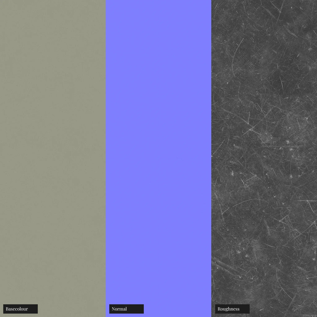 Lichen Green Heavily Damaged Plastic PBR Texture - Example Scene Visualization | Superellipse