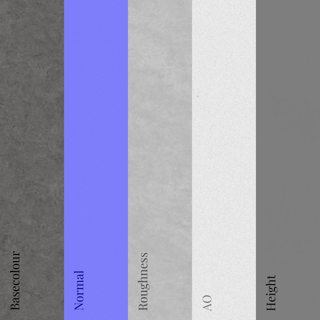 Portugal Grey Sandblasted Limestone PBR Texture - Example Scene Visualization | Superellipse