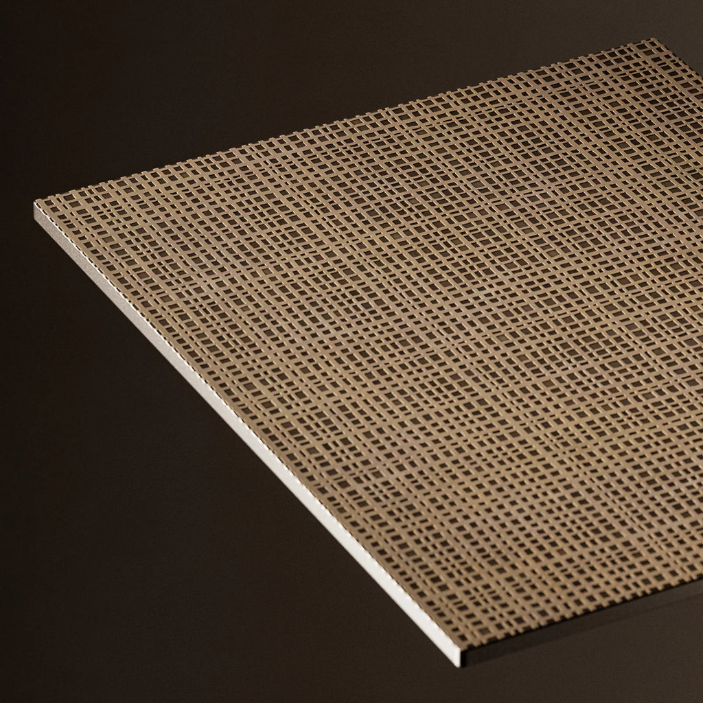 Artisan Geometric Etched Brass Panel PBR Texture - Example Scene Visualization | Superellipse