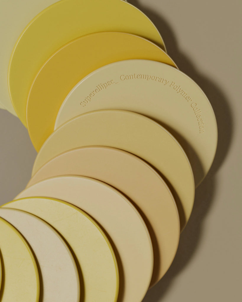 Dusky Citron Yellow Heavily Damaged Plastic PBR Texture - Example Scene Visualization | Superellipse