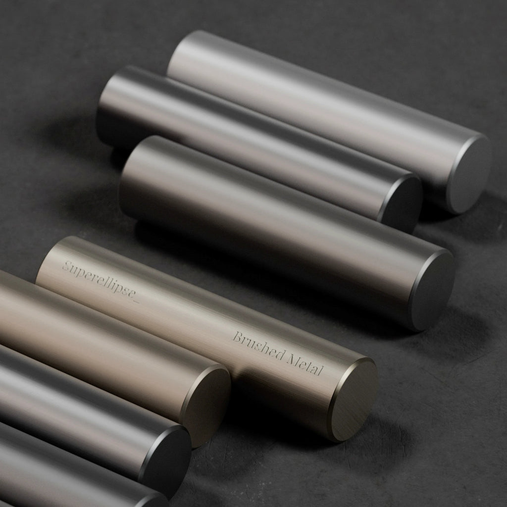 Rough Brushed Platinum Metal PBR Texture - Example Scene Visualization | Superellipse