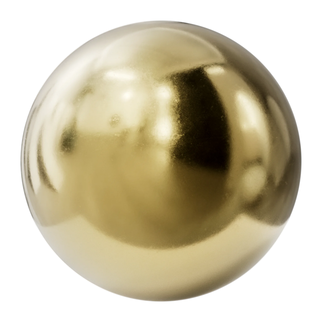 Polished As Cast Gold Metal PBR Texture - Sphere Swatch Preview | Superellipse