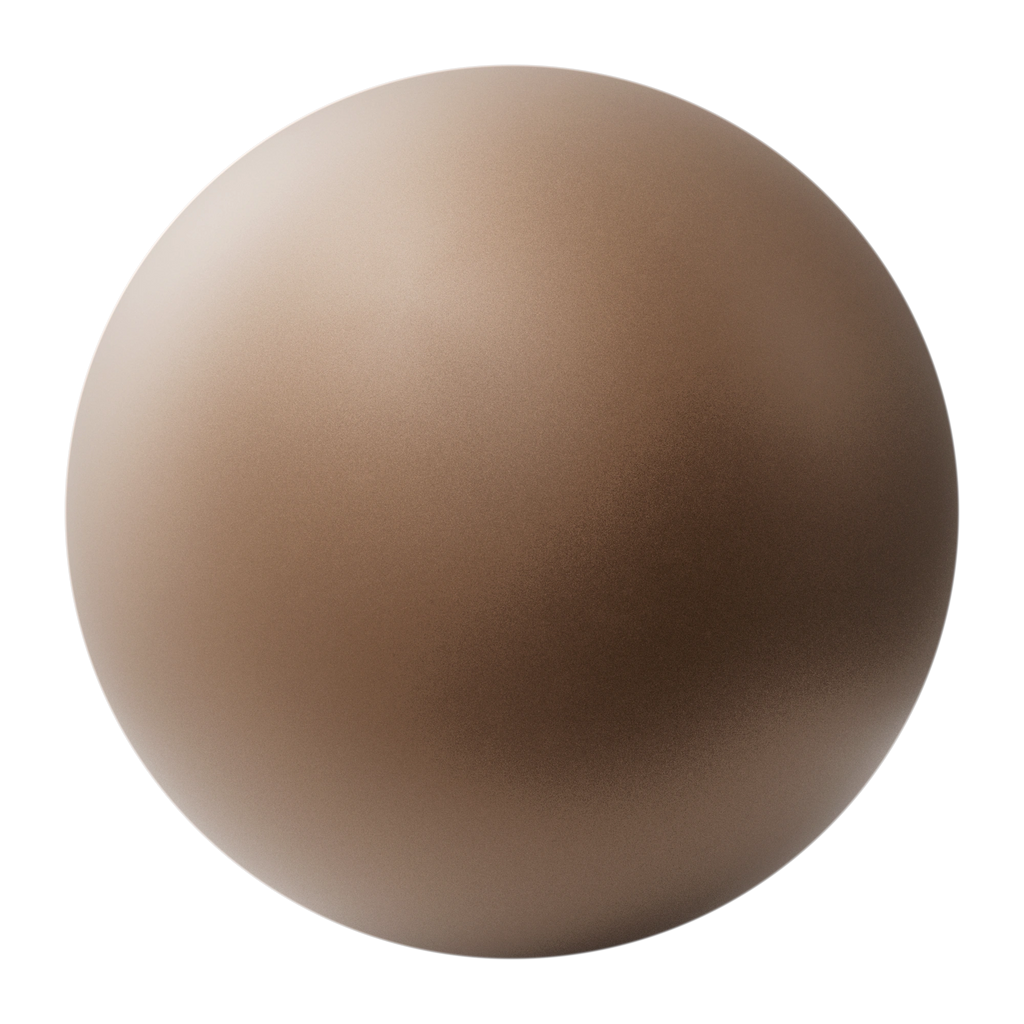 Bronze Metallic Satin Paint PBR Texture - Sphere Swatch Preview | Superellipse