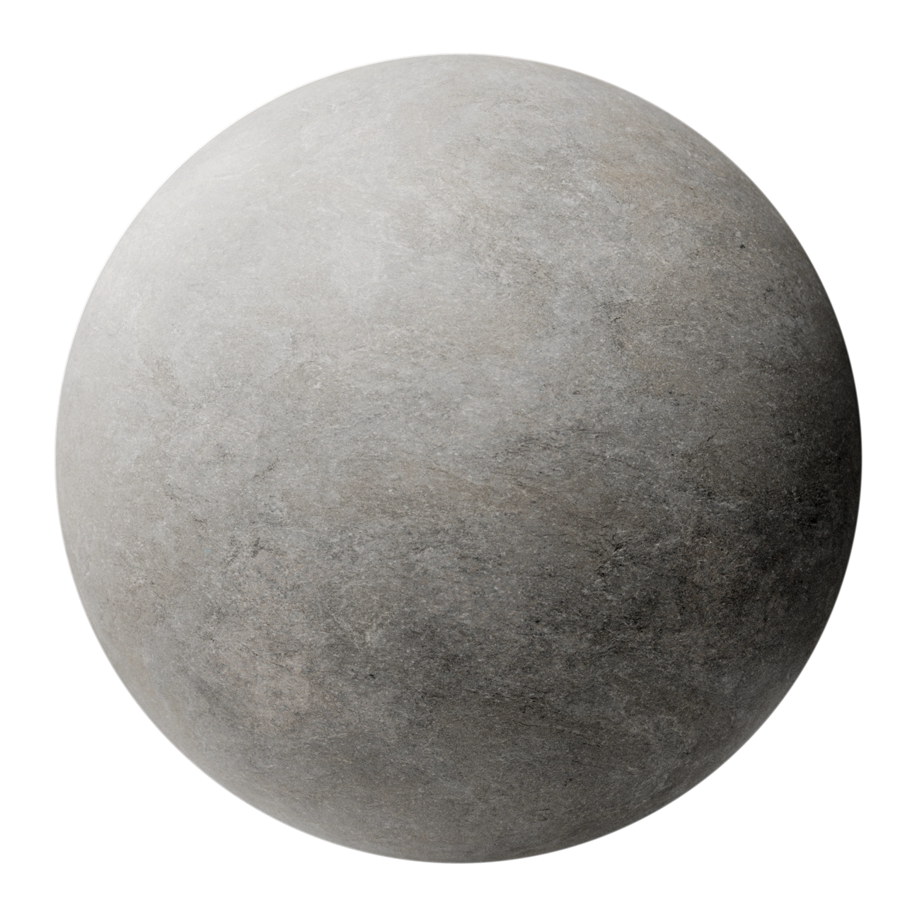 Muted Grey Limestone Slab Honed PBR Texture - Sphere Swatch Preview | Superellipse