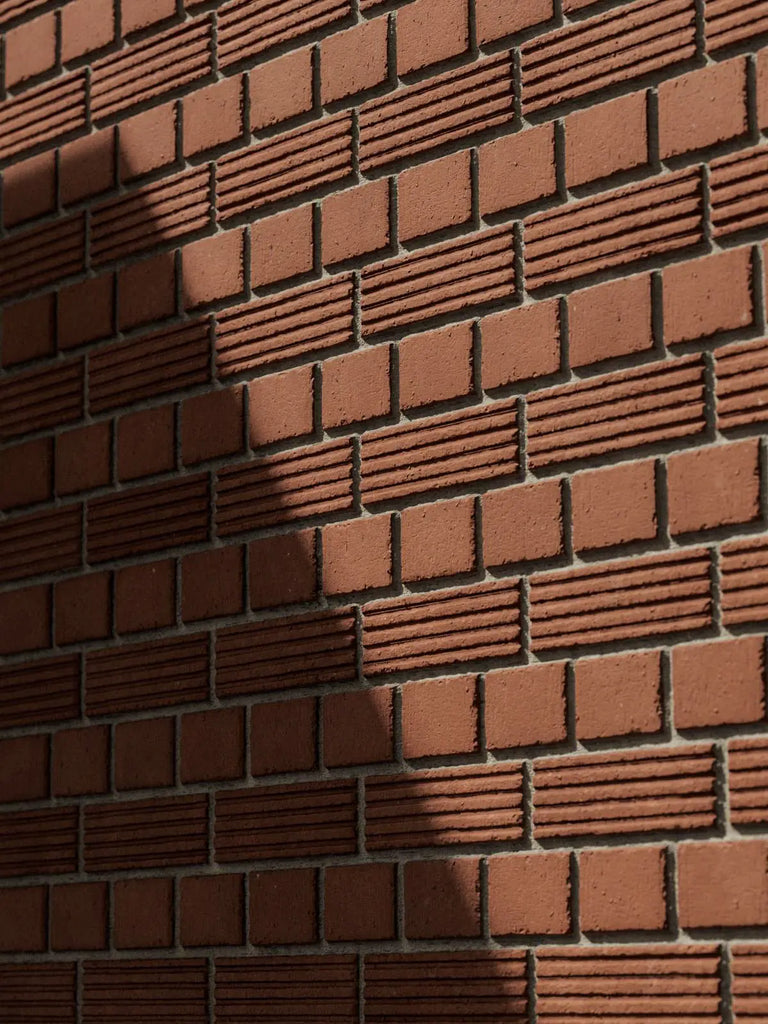 Long Grooved Red Clay Brick English Bond PBR Texture - Example Scene Visualization | Superellipse