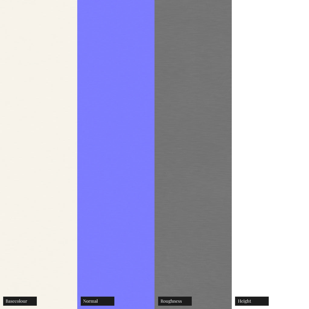 Rough Brushed Silver Metal PBR Texture - Example Scene Visualization | Superellipse