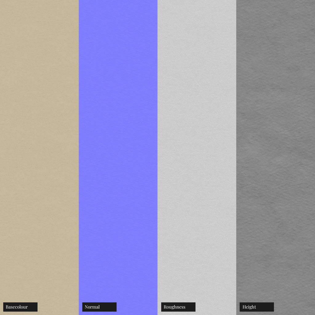 Awagami Bamboo 170g Washi Paper PBR Texture - Example Scene Visualization | Superellipse