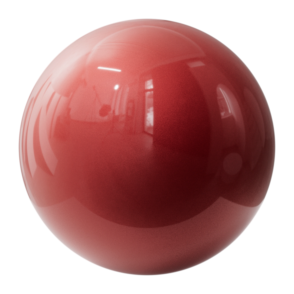 Racing Red Metallic Gloss Paint PBR Texture - Sphere Swatch Preview | Superellipse