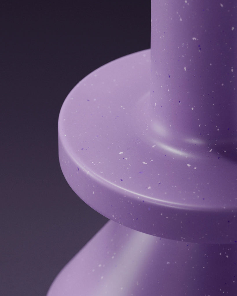 Heather Purple Terrazzo Plastic Small PBR Texture - Example Scene Visualization | Superellipse