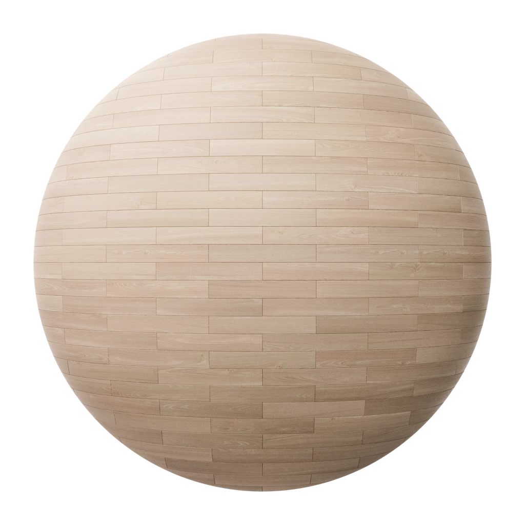 Beech Brick Bond Parquet Wood Floor PBR Texture - Sphere Swatch Preview | Superellipse